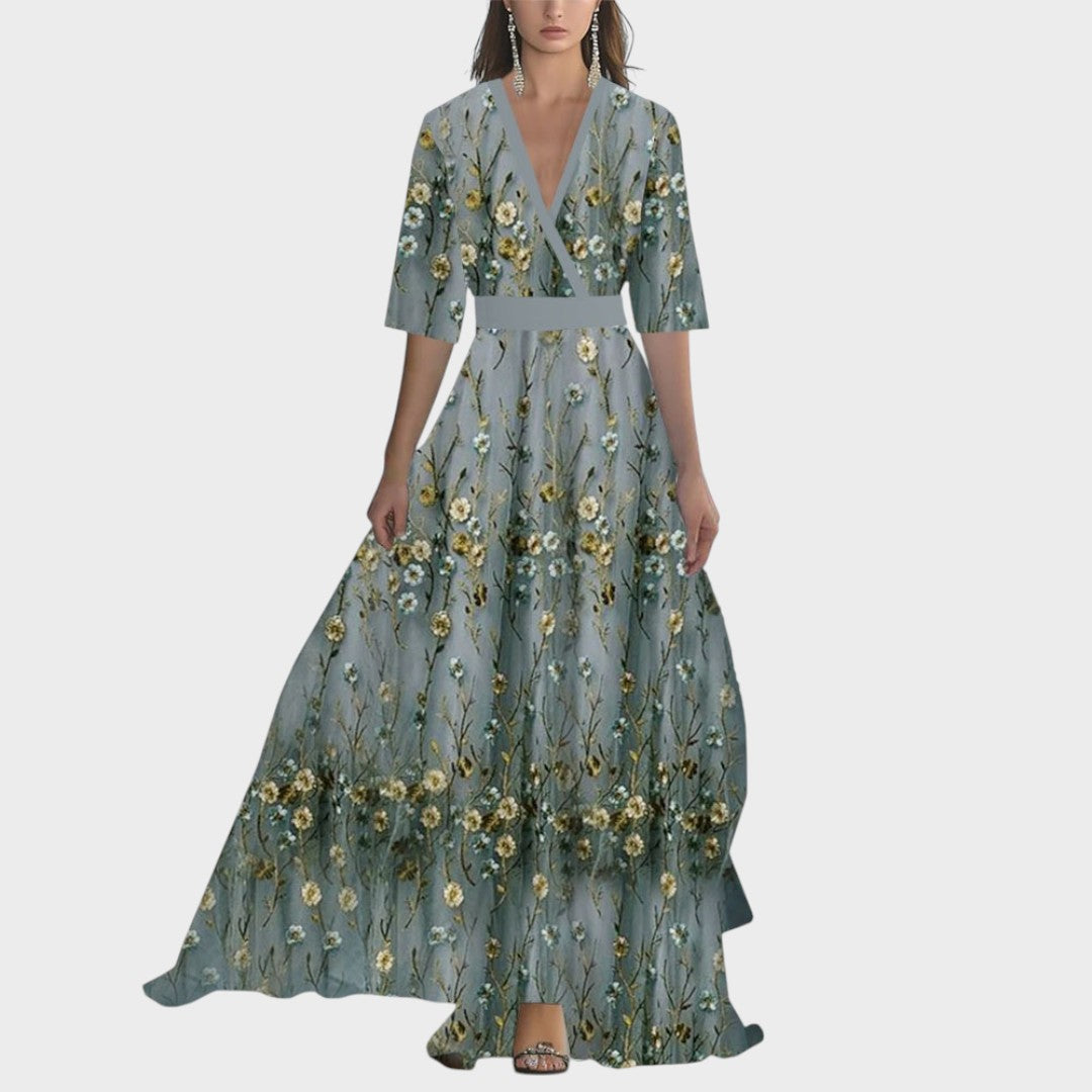 Helena | Maxi Dress with Dazzling Floral Print