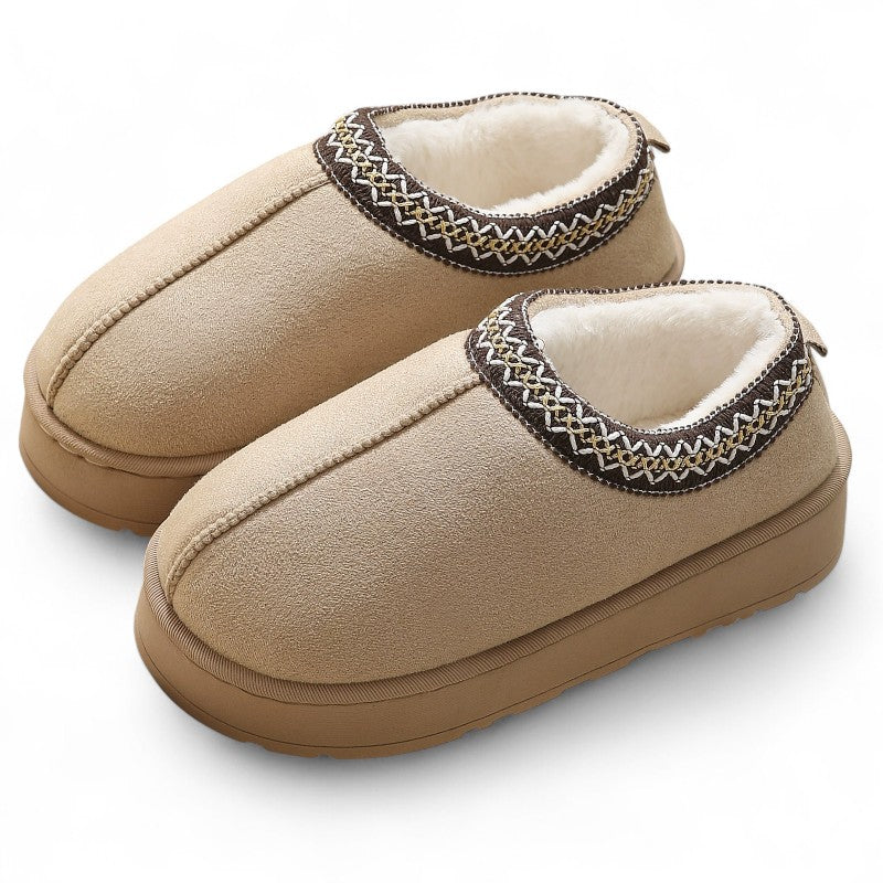 Douv - Botas Zapatillas Forradas Cálida de Ante