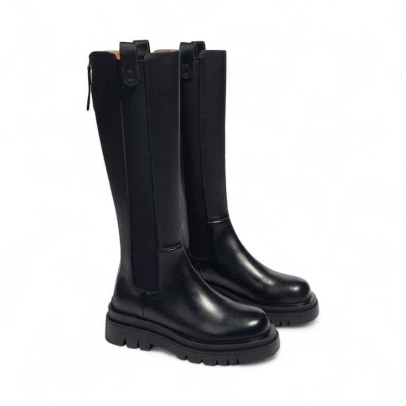 Arva - Botas de montar mujer negras suela Gruesa Chic