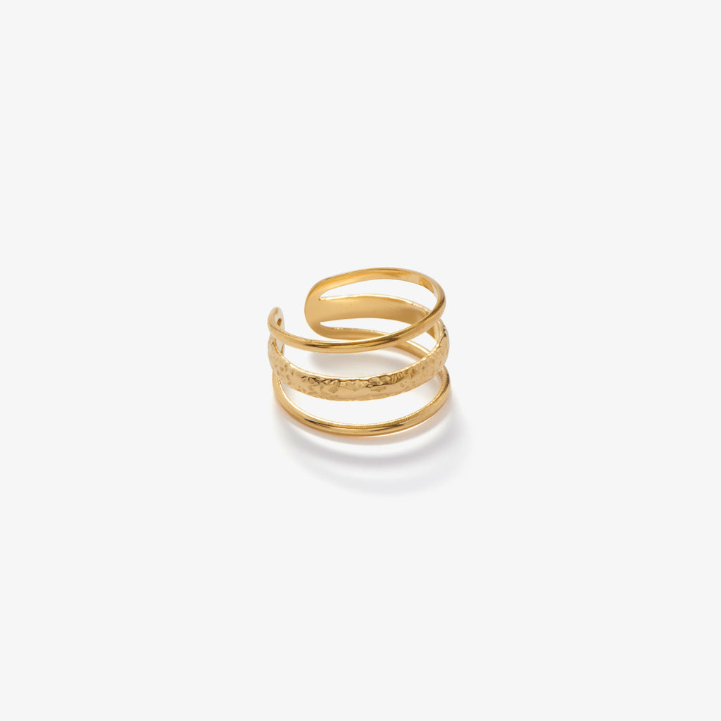 Anillo de tres láminas