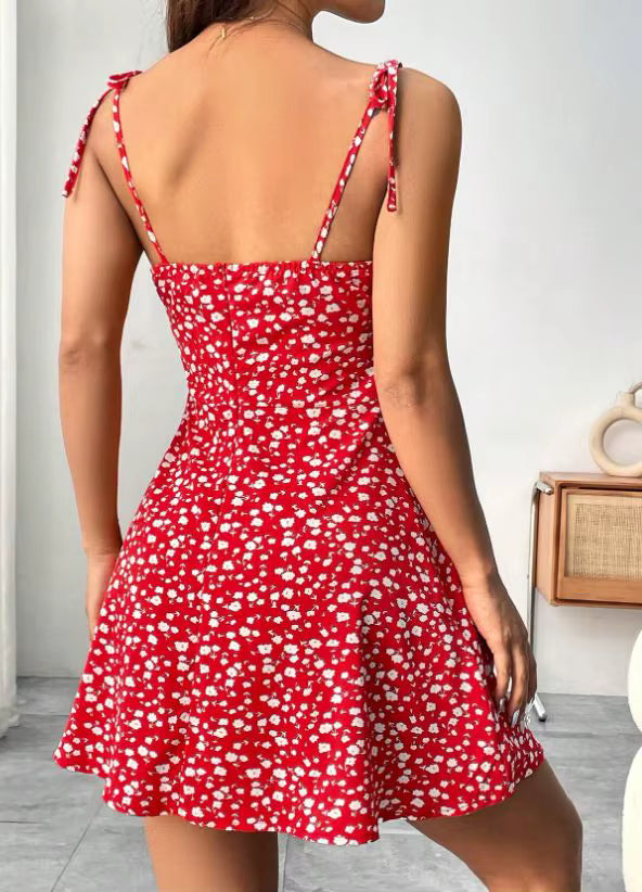Short floral print dress