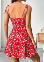 Short floral print dress