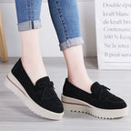 Soly - Mocasín de Cuña Mujer de Ante de Flecos