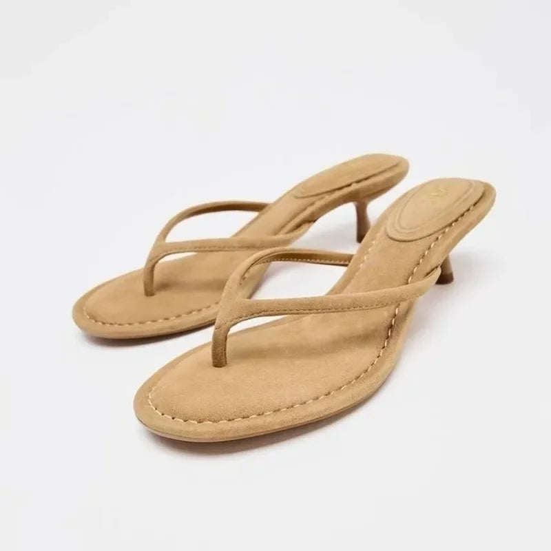 Nysa - Sandalia Mujer de Tacón Bajo de Dedo Elegante