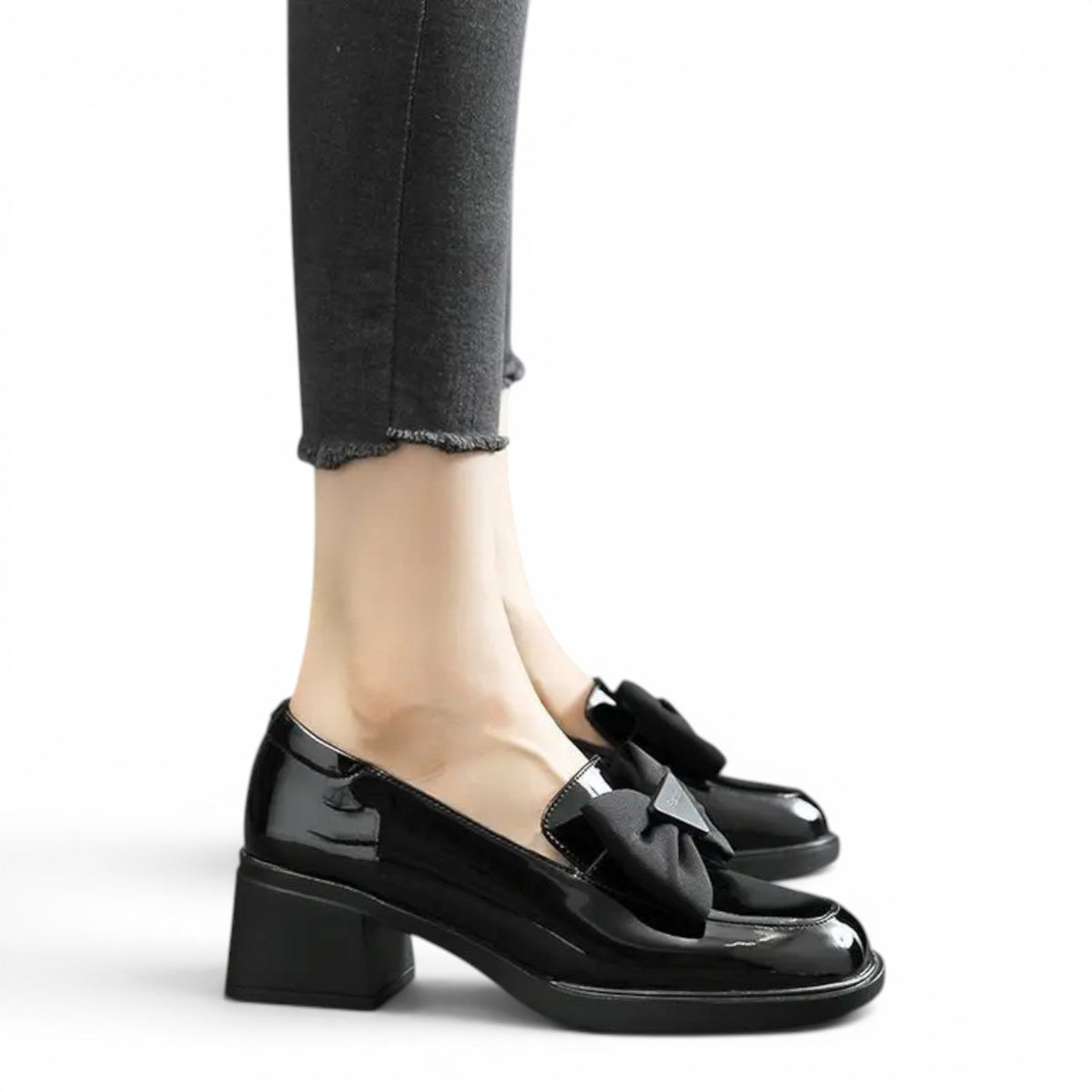 Bellarya - Mocasín Mujer de Charol Lazo Elegante