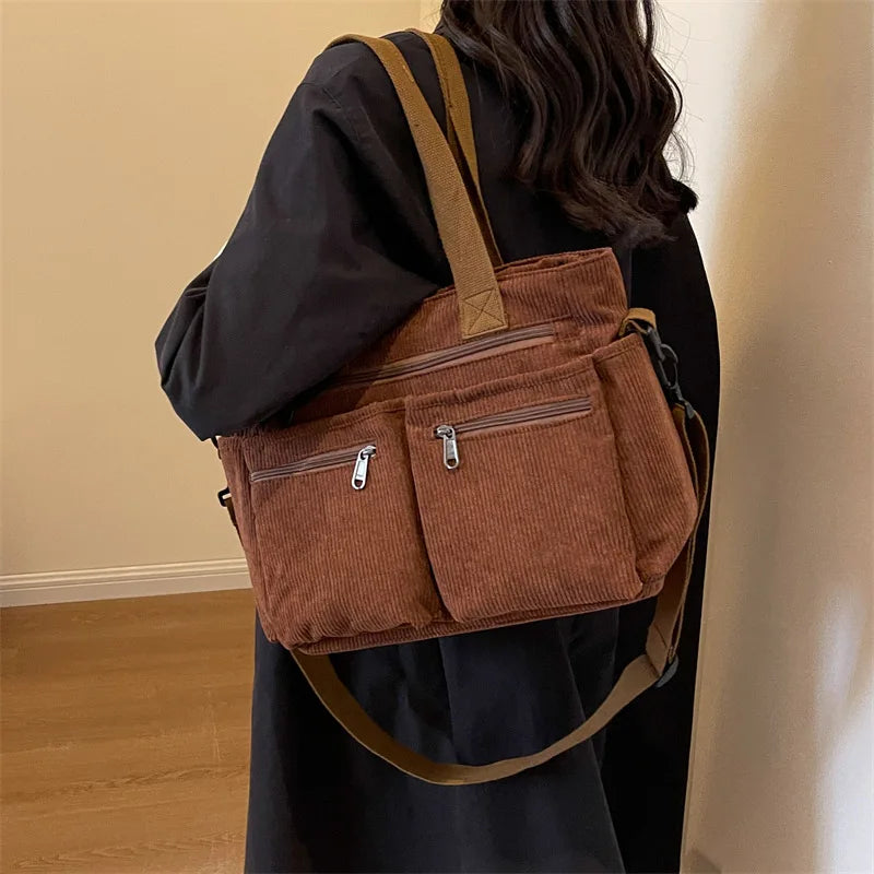 KATIA - Bolso Bandolera Grande de Pana