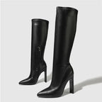 Greta - Botas Altas Elegantes de Punta Fina