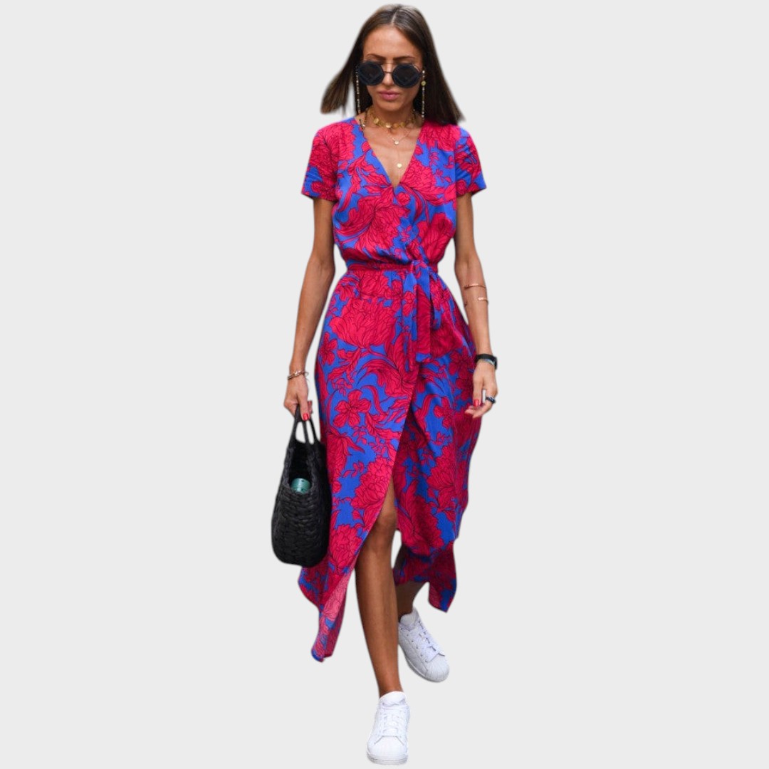 Amelie | Vestido Midi Cruzado - OSMARA Fashion - vista 2