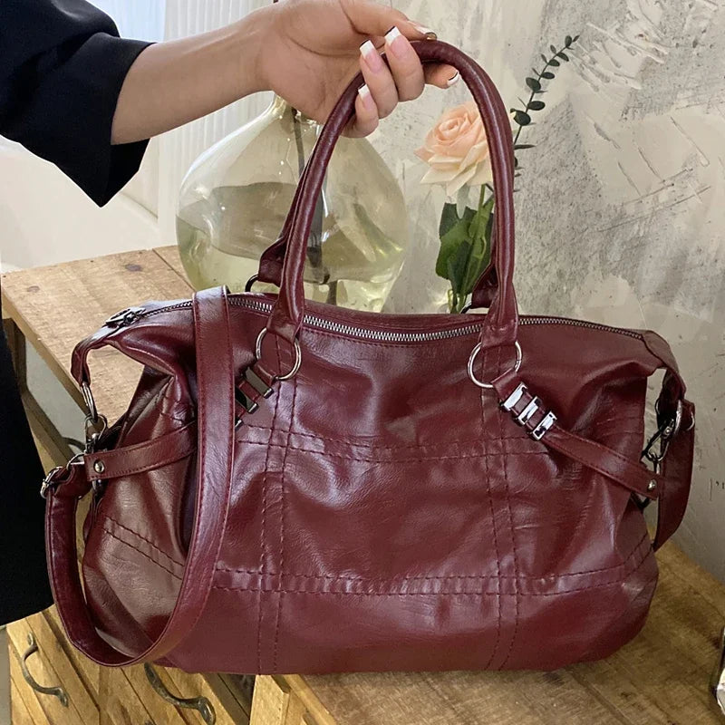 SEWY - Bolso para Clases Vintage de Piel - OSMARA Fashion - vista 6