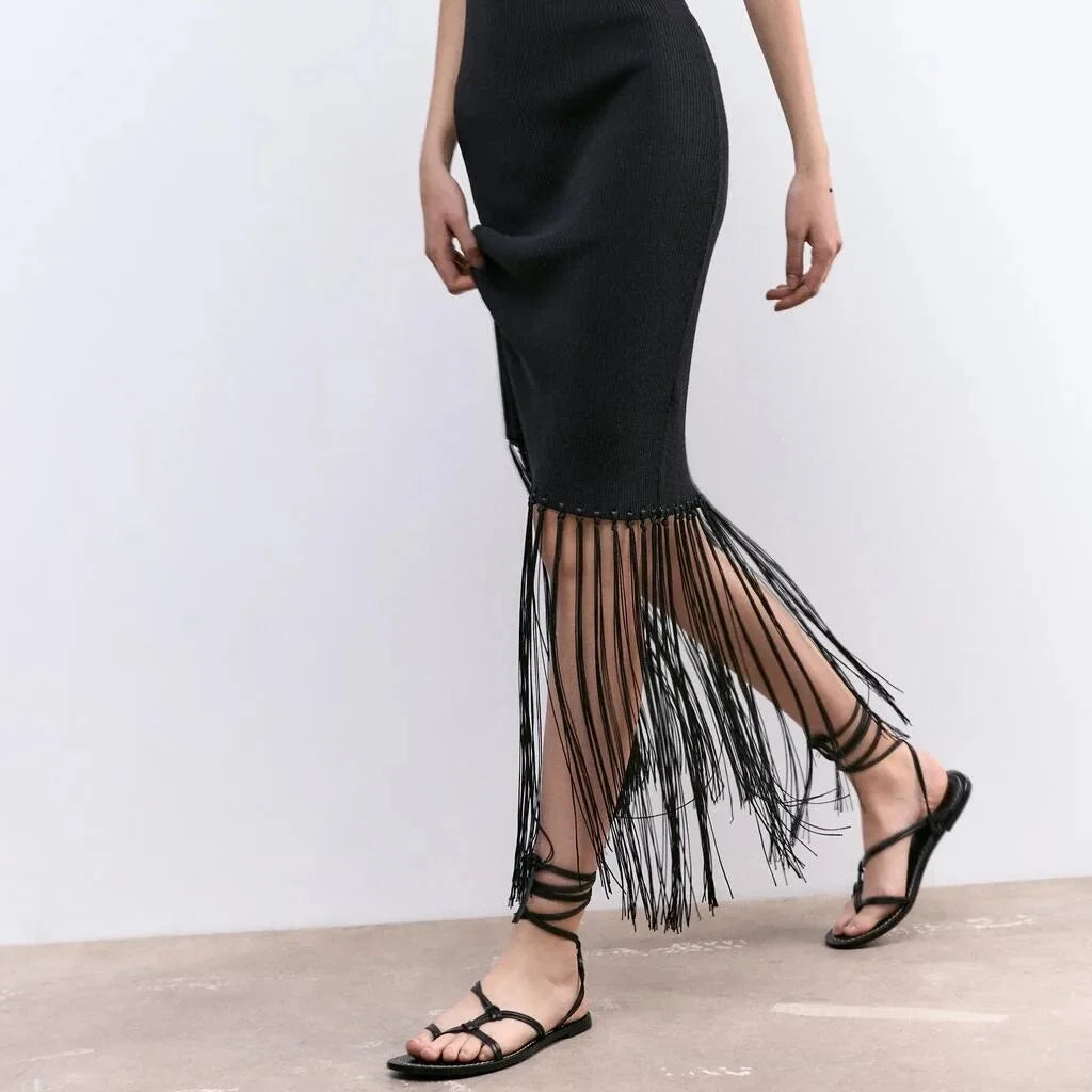 Giya - Sandalia Piel Mujer Cordones Estilo Gladiador Verano de Tendencia