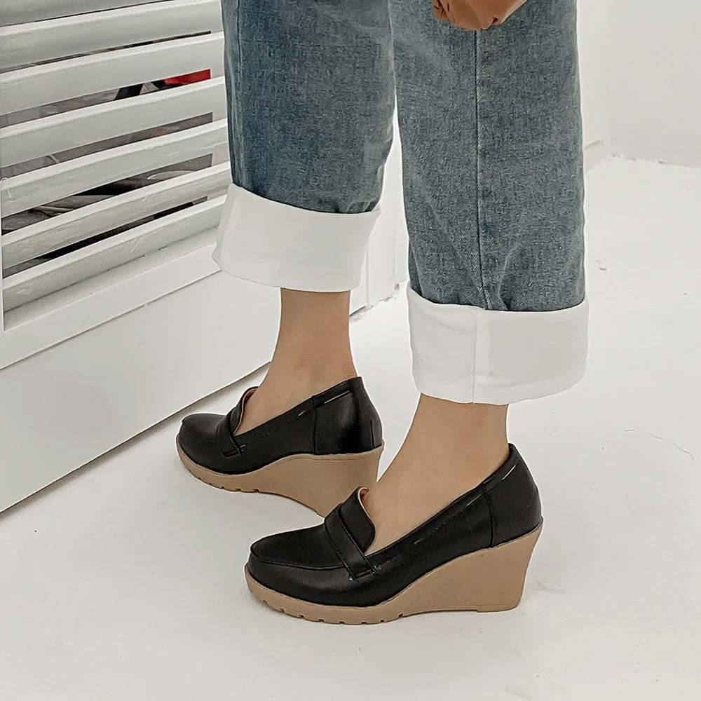 Penny - Mocasín de Cuña Mujer de Piel