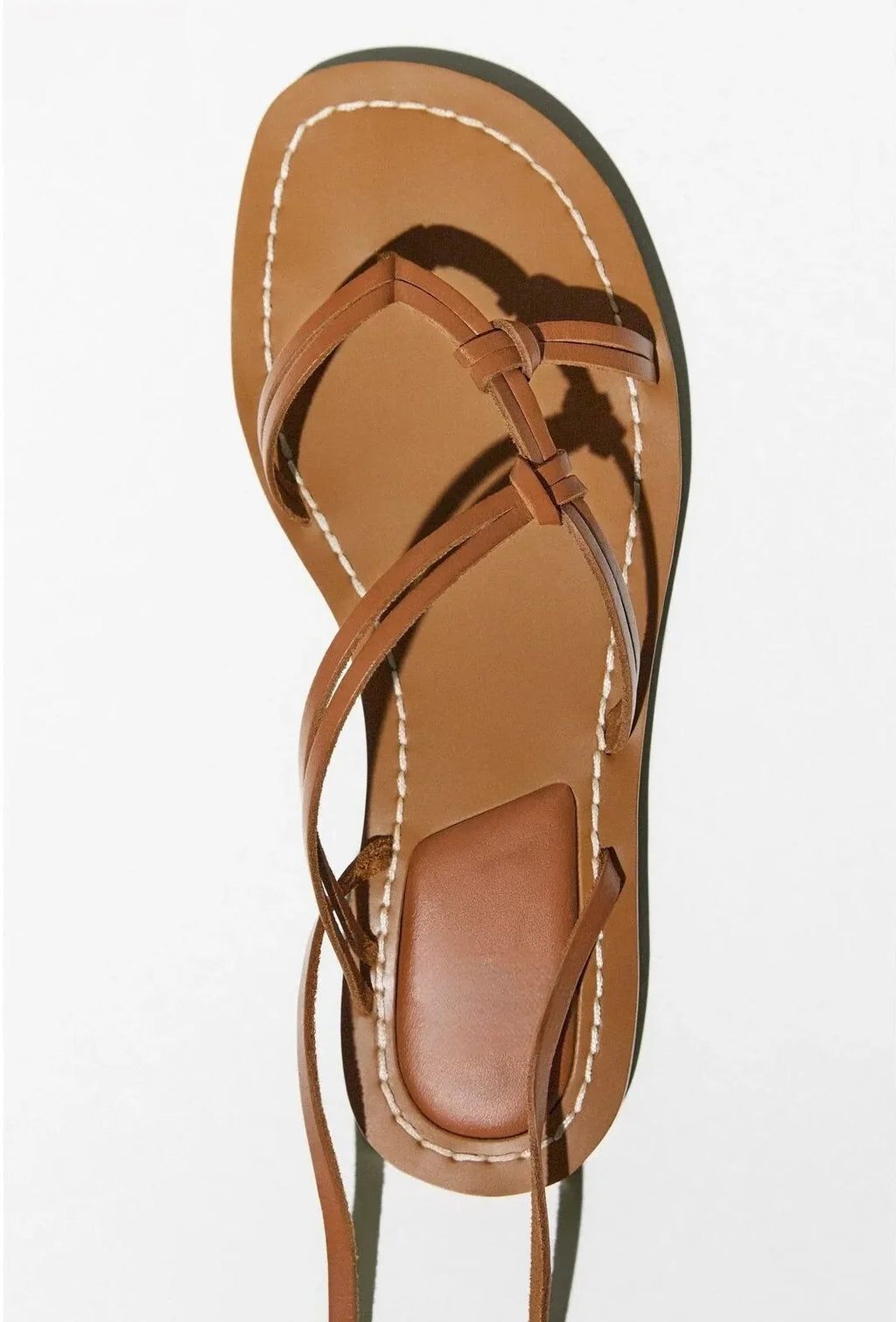 Giya - Sandalia Piel Mujer Cordones Estilo Gladiador Verano de Tendencia