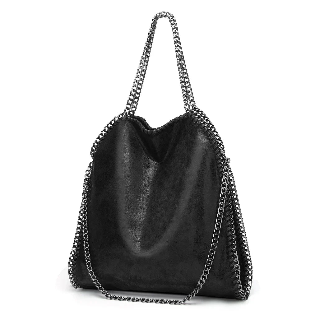 KONIE - Bolso de Piel Flexible con Bandolera de Cadena