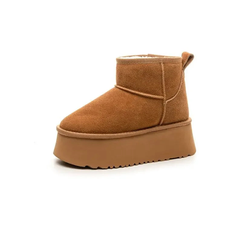June - Bota Baja Forrada con Suela de Cuña para Mujer