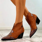 Araceli - Bota Campera Corta Vintage y Con Tachuelas