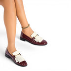 Erelia - Mocasín Mujer de Charol Flecos Elegantes