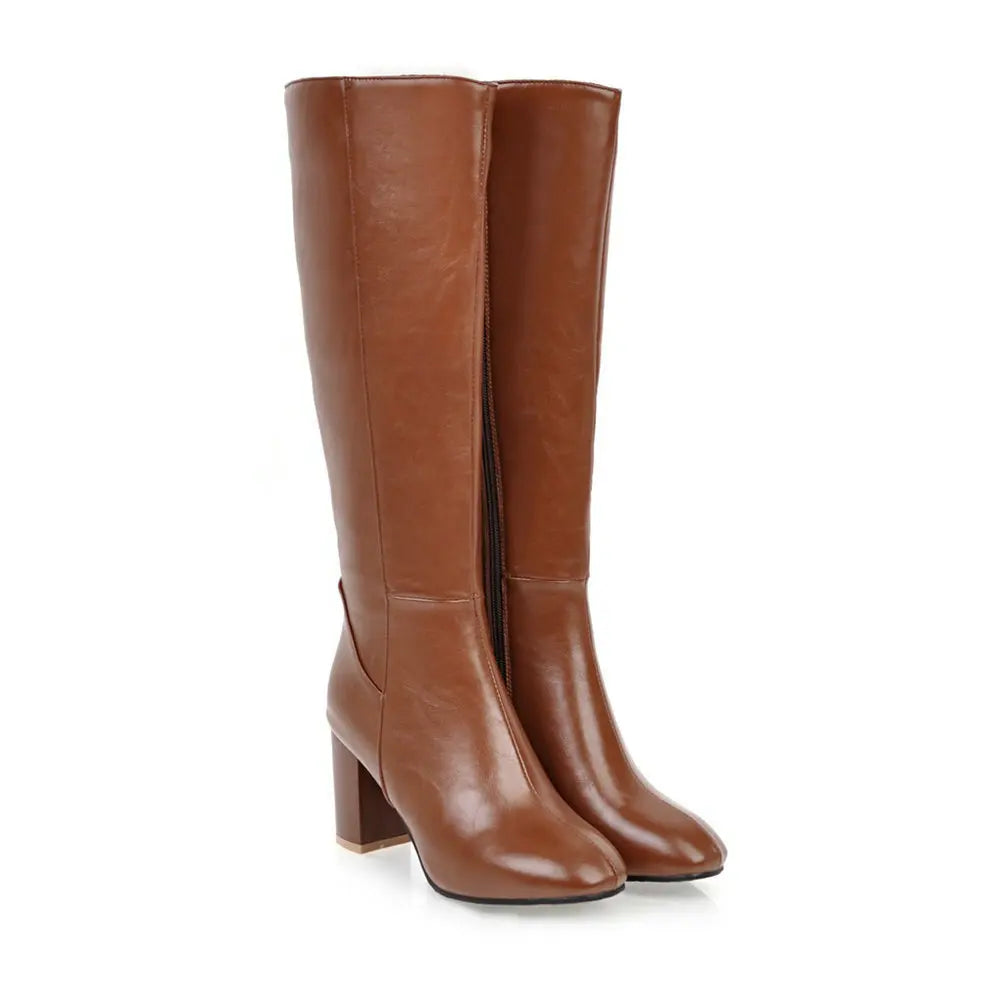 Hedda - Botas Alta Elegante de Tacón Alto