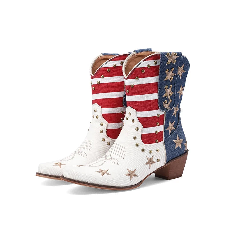 Yanet - Bota Campera Baja Estilo Western USA