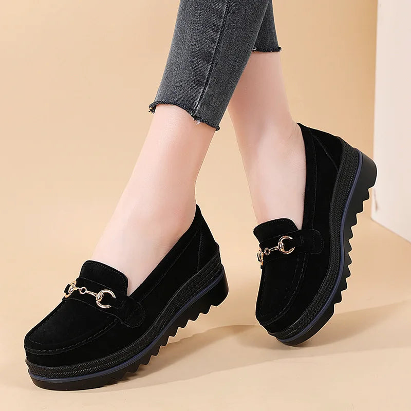 Ant - Mocasín de Cuña Mujer de Ante