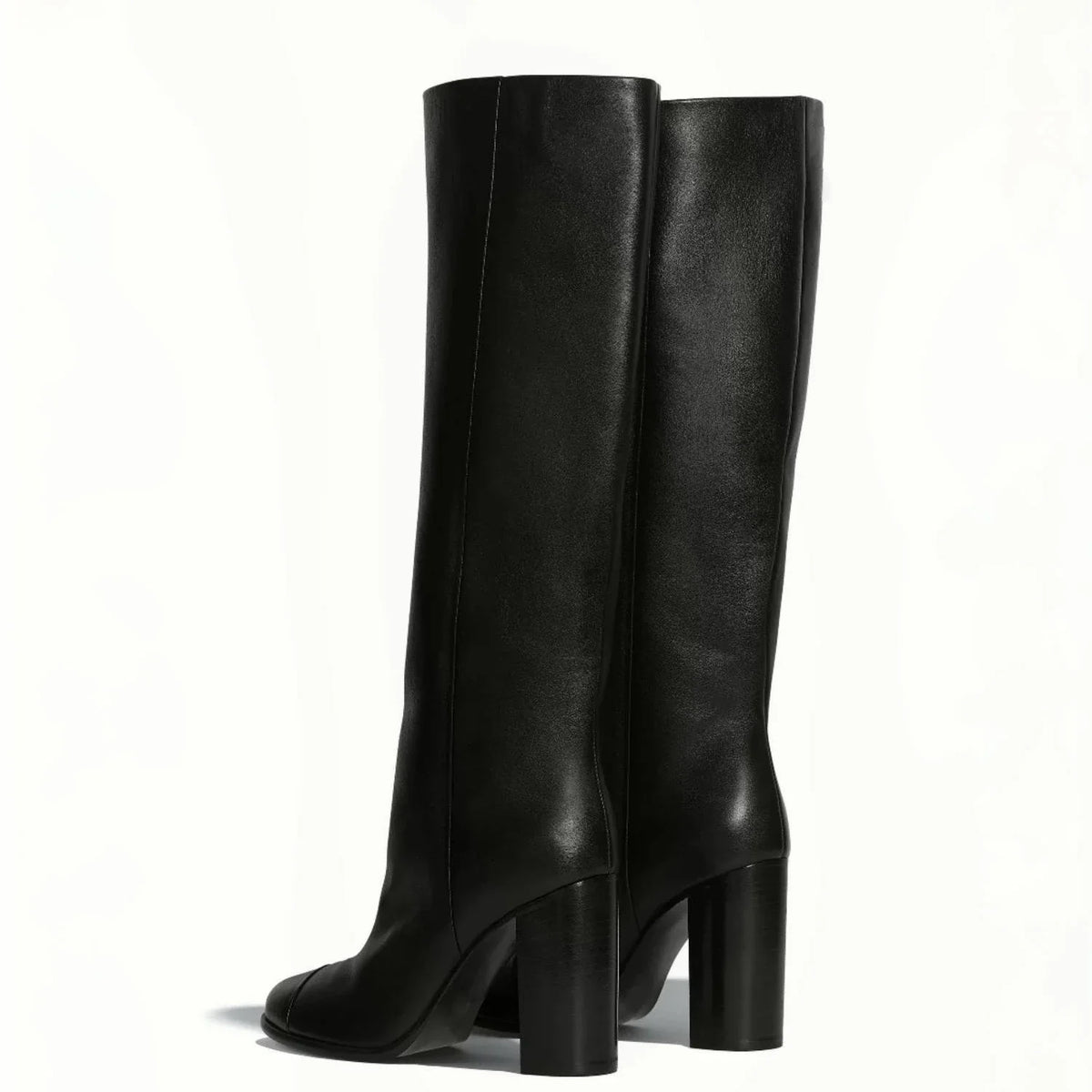Déa - Bota Alta de Piel Negro Elegante