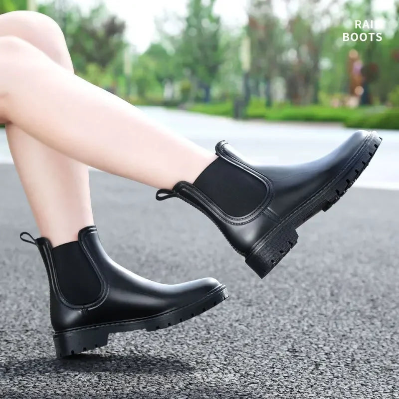 Azura - Botín de Suela Gruesa de Piel