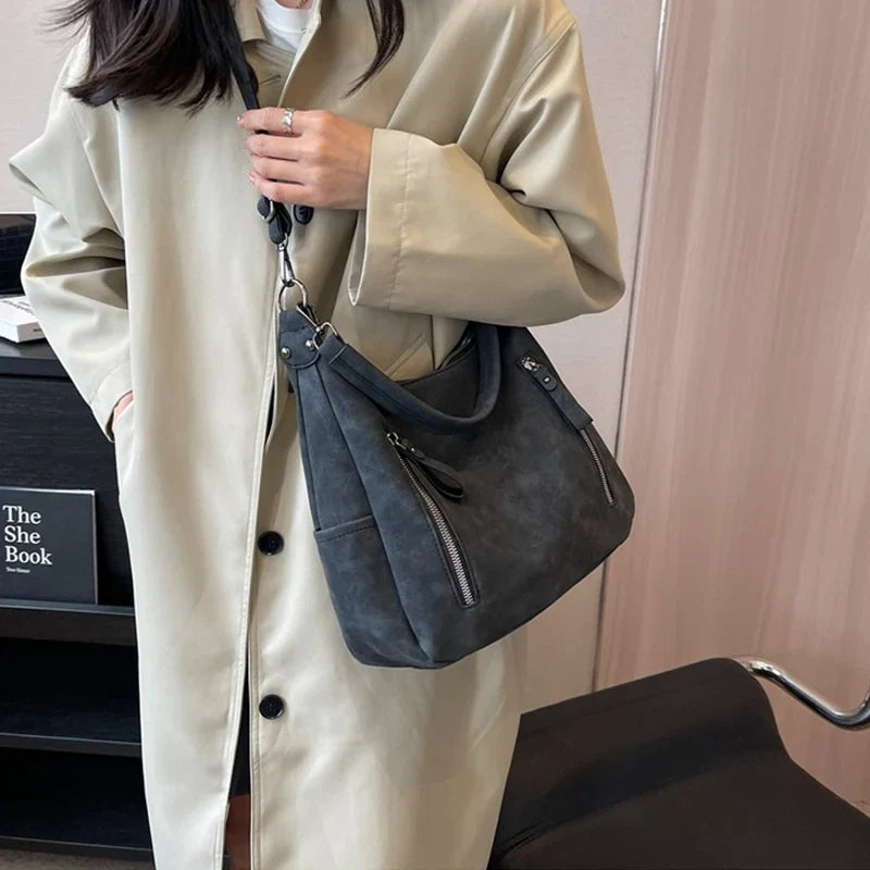 JESSICA - Bolso Grande de Ante