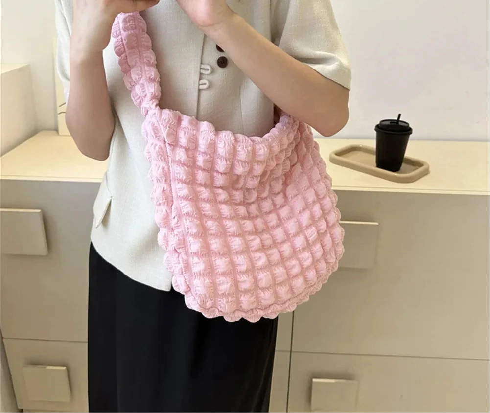 POUF - Bolso Bandolera de Cuadros