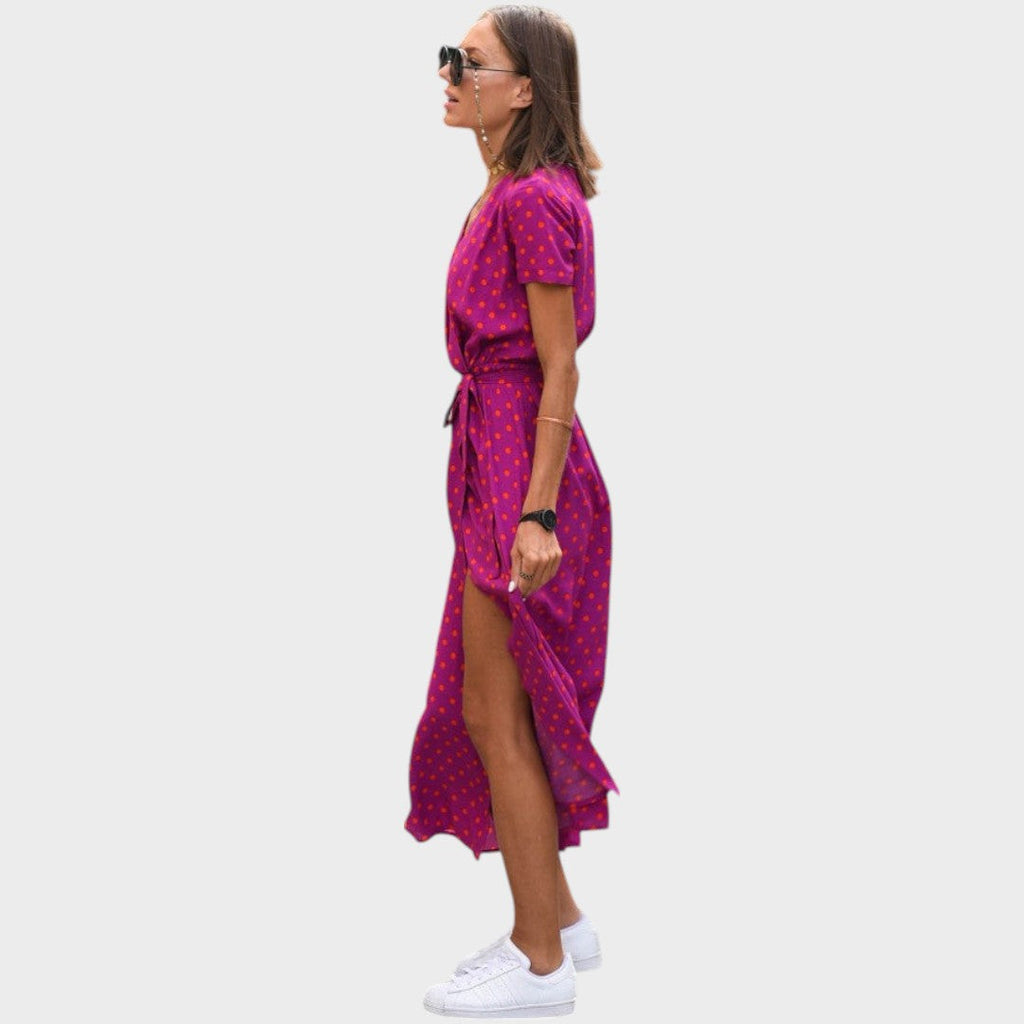 Amelie | Vestido Midi Cruzado - OSMARA Fashion - vista 8