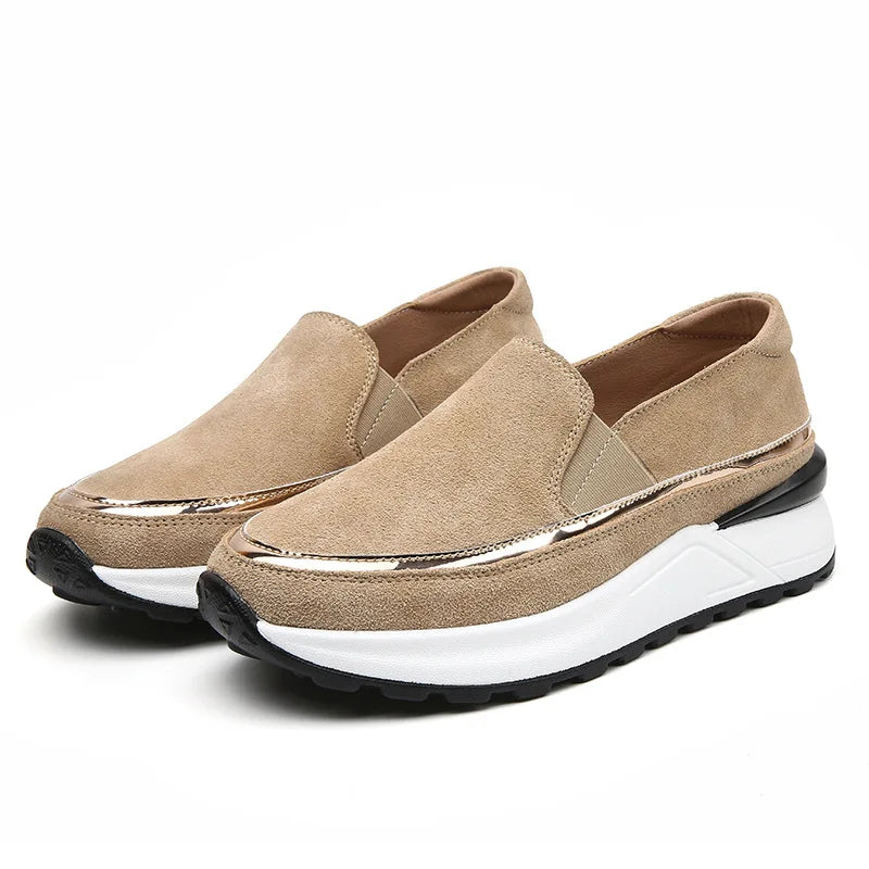 Bonbon - Mocasín de Cuña Mujer de Ante