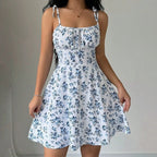 Short floral print dress