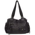 LILIA - Bolso de Piel Vintage Multibolsillos