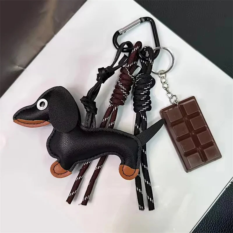 Llavero de Piel con Forma de Teckel
