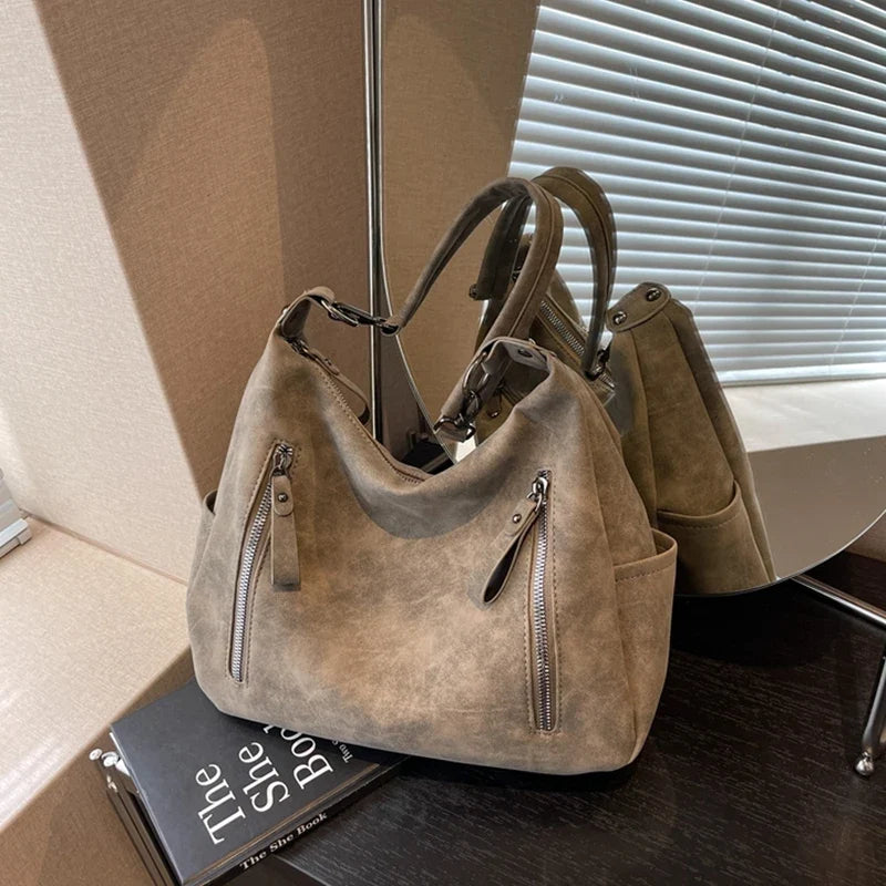 JESSICA - Bolso Grande de Ante