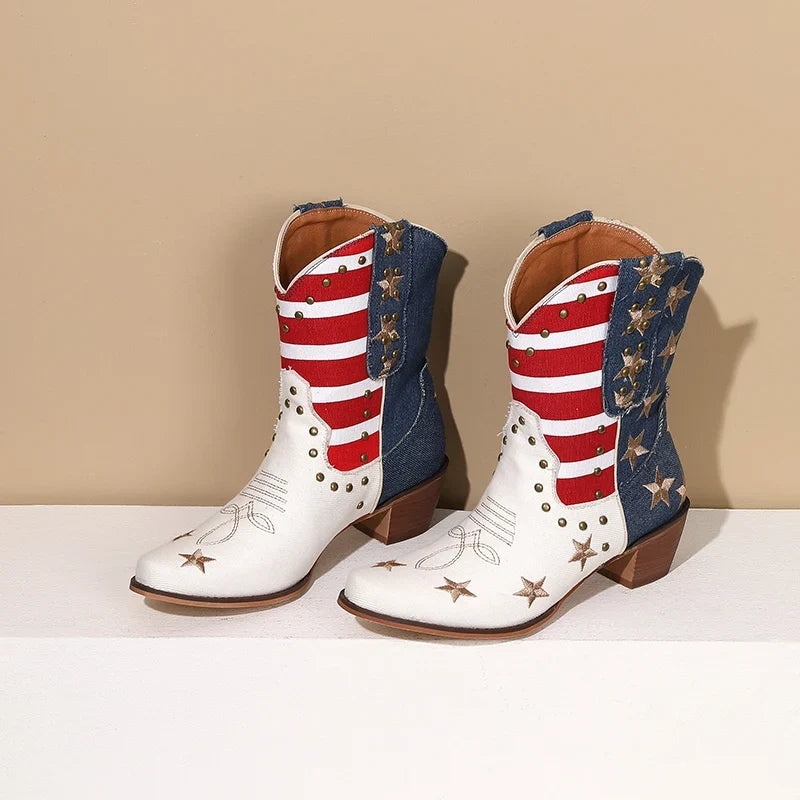 Yanet - Bota Campera Baja Estilo Western USA