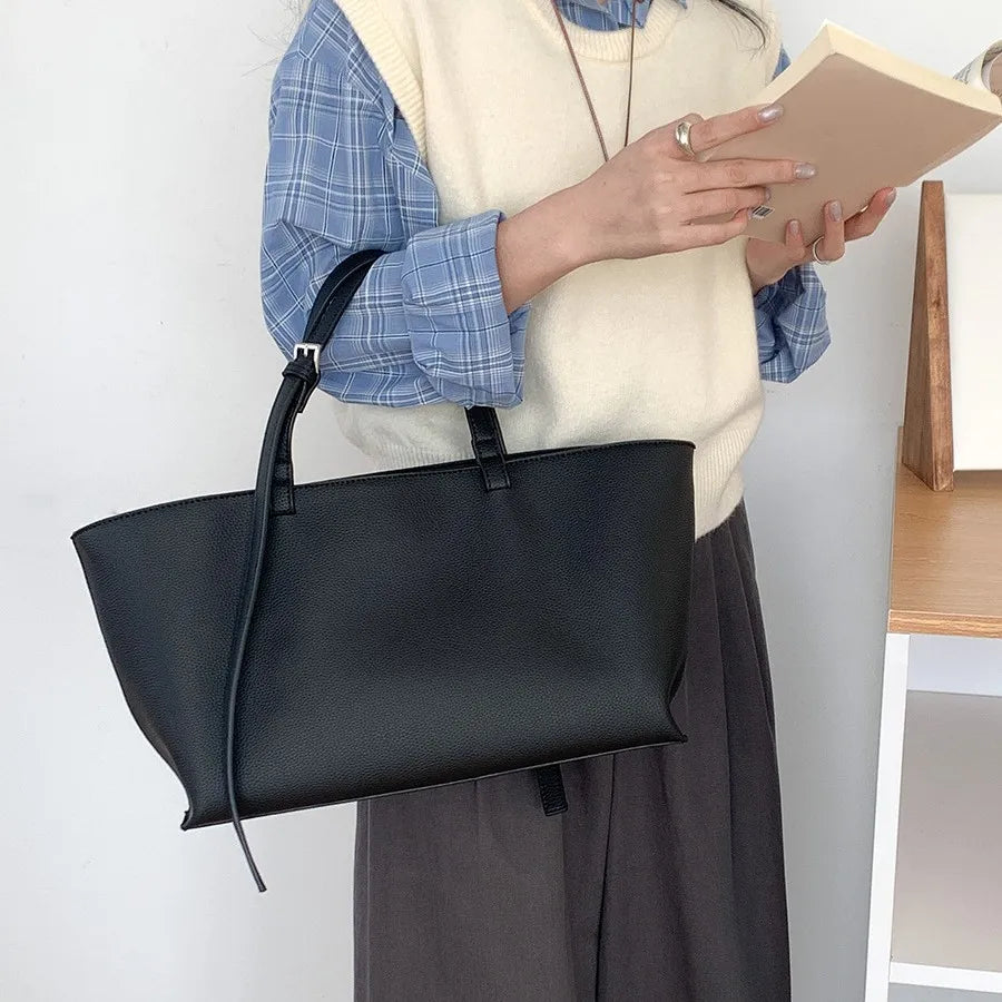 EDEN - Bolso Grande de Cuero Liso