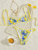 Biquini con estampado de limones