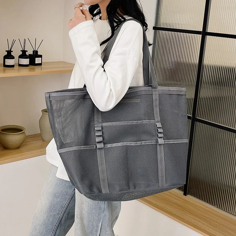NELLY - Bolso de Playa Grande Transparente - OSMARA Fashion - vista 12