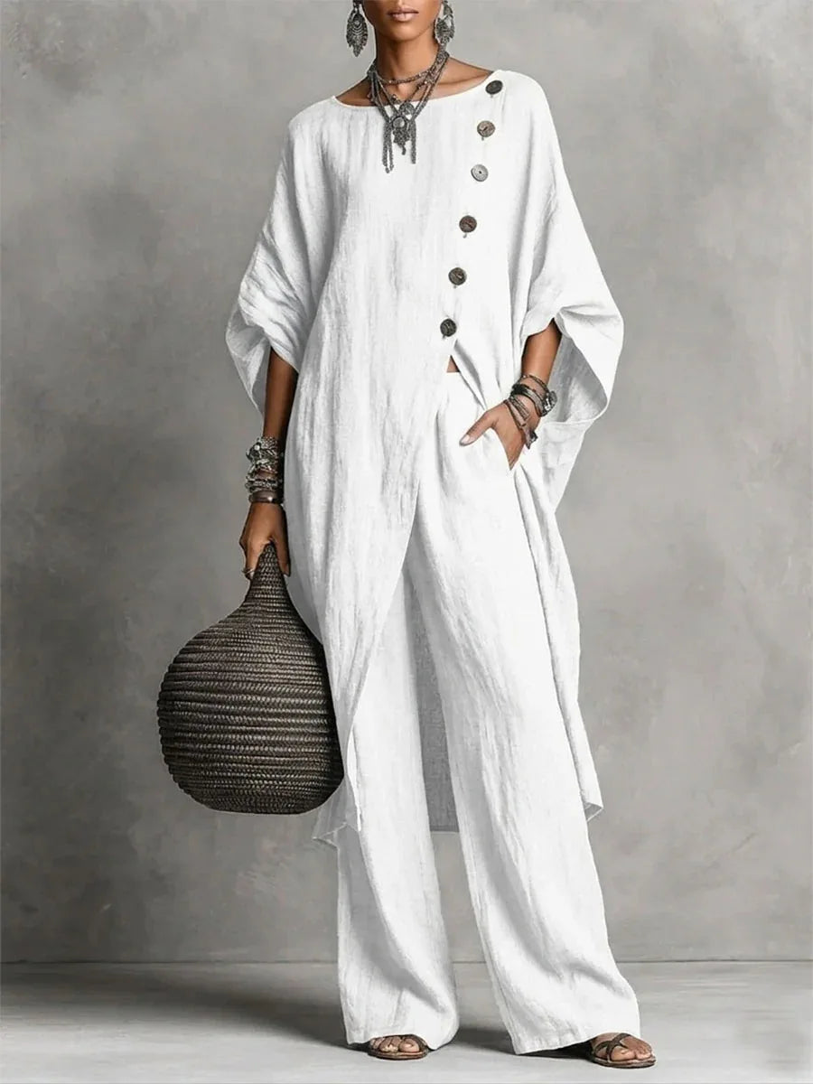 Ebba | Conjunto Ligero de 2 Piezas con Pantalón Ancho - OSMARA Fashion - vista 3