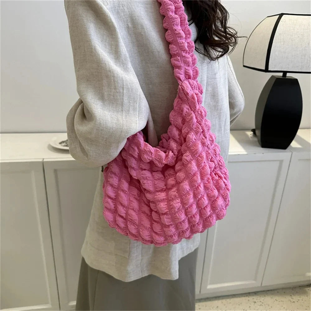 POUF - Bolso Bandolera de Cuadros