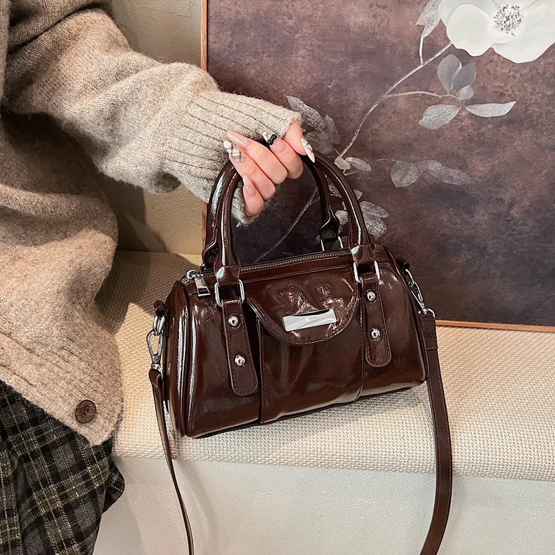 SANDY - Bolso de Piel Charol Elegante