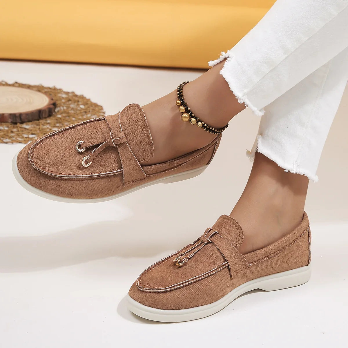 Zaza - Mocasín Mujer de Ante Verde