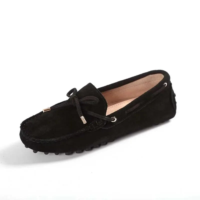 Danya - Mocasín Ante Mujer Plano Ligero