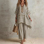 Elin | Conjunto Bohemio de 2 Piezas a Rayas - OSMARA Fashion - vista 2