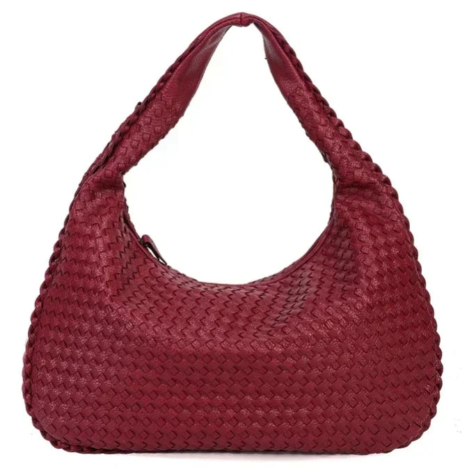 CLARA - Bolso Grande de Tendencia Tejido en Cuero