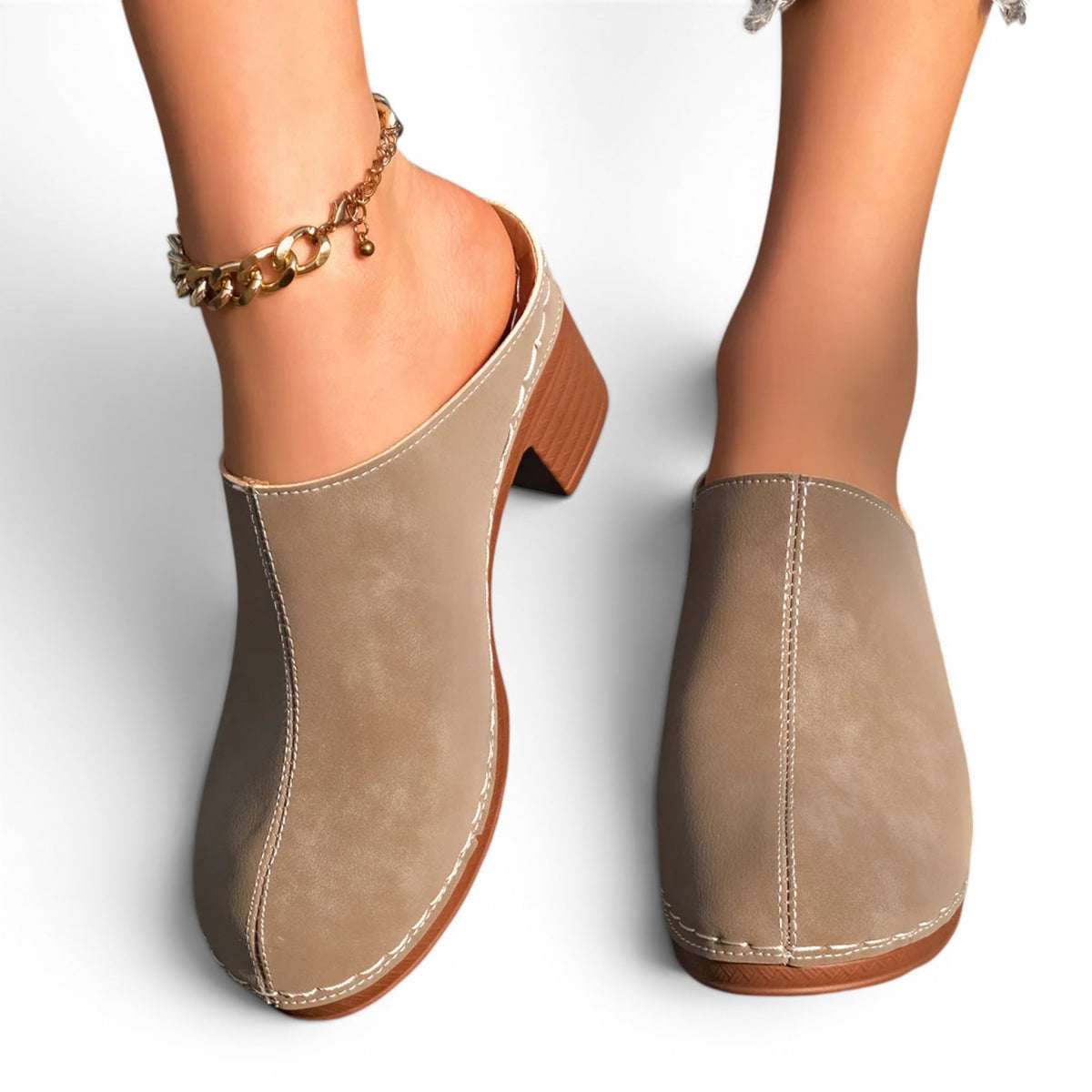 Maelyna - Zueco Mujer Casual Chic Moderno