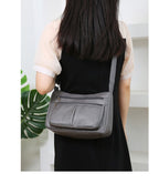 ANIA - Bolso de Piel Multibolsillos con Bandolera