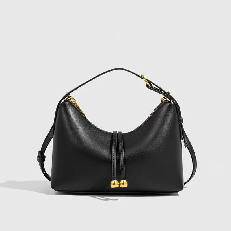 Laufey – Sac hobo en cuir lisse pour femme