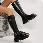Maillard - Bota Media Caña Negra de Suela Gruesa