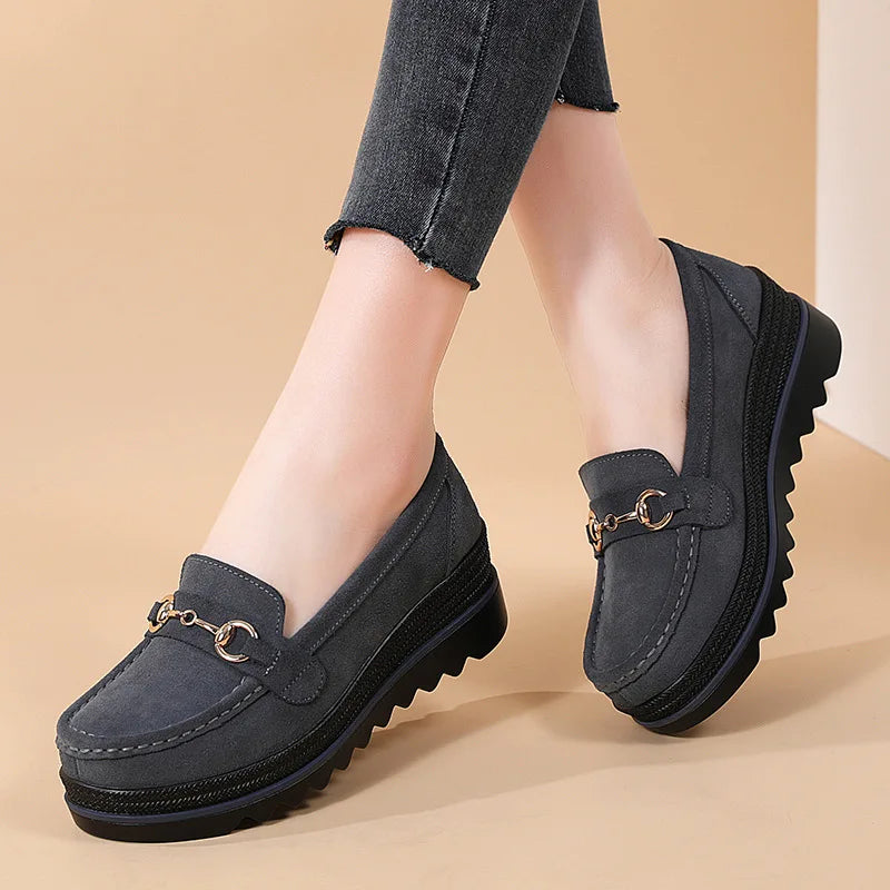 Ant - Mocasín de Cuña Mujer de Ante
