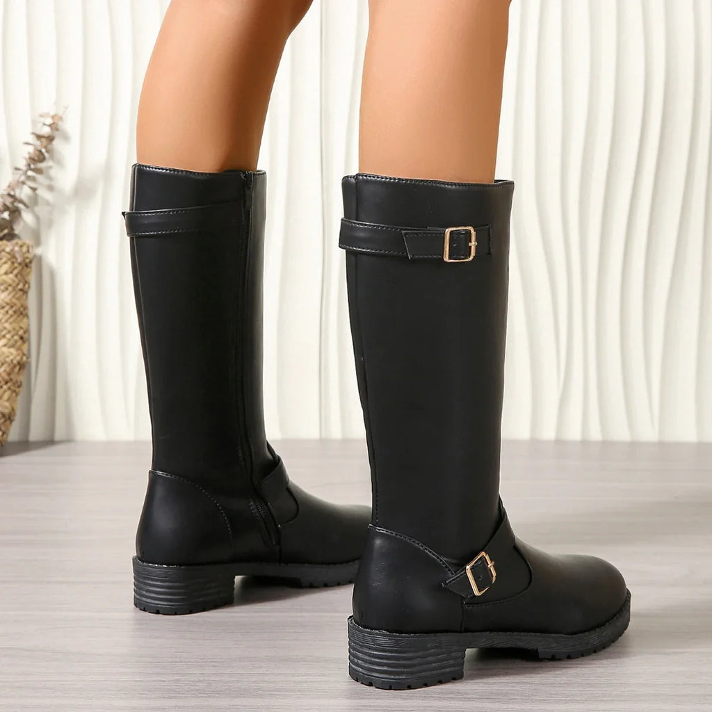 Freja - Botas Media Caña de Piel